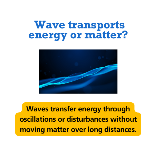 wave transport energy instead of matter